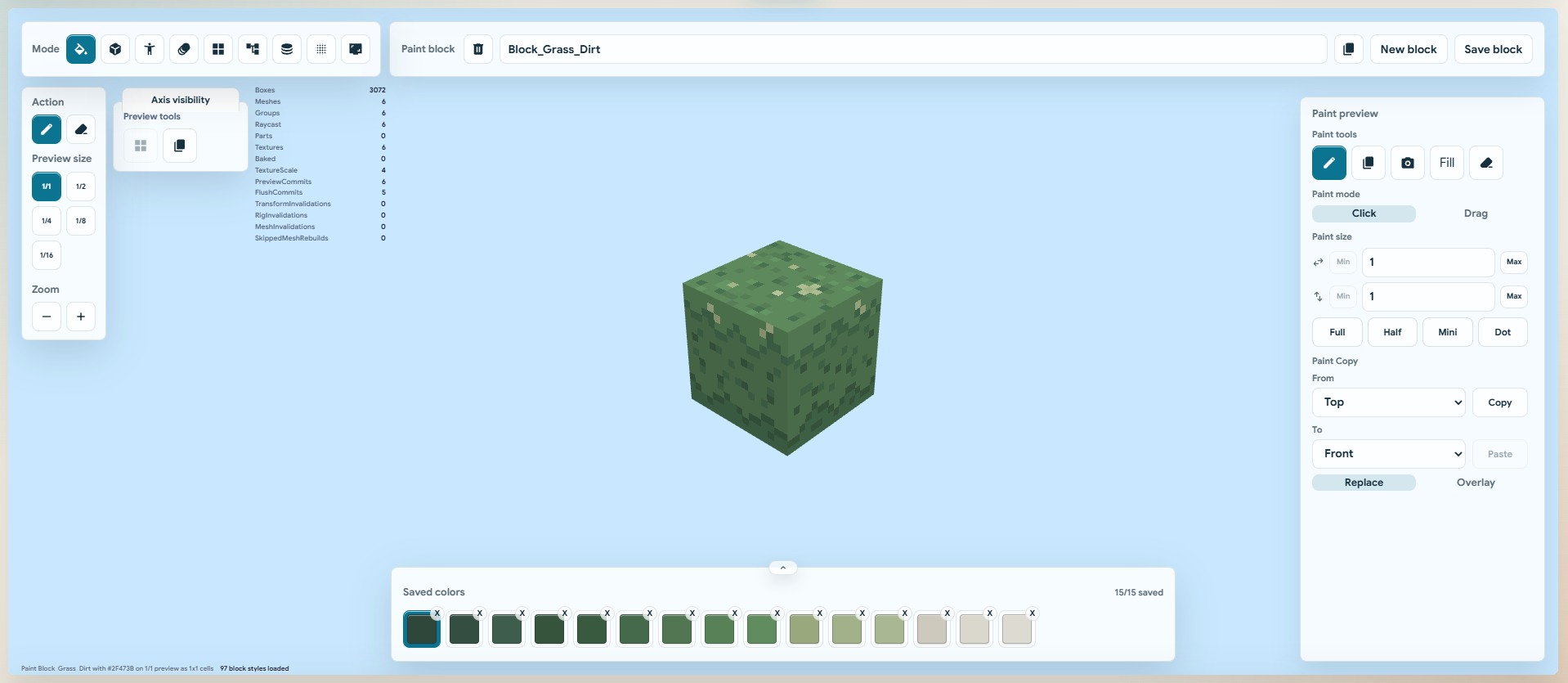 Block Paint Tool - Avoxar in-development screenshot